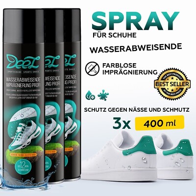 DeeZ Imprägnierspray 3x400ml - Wasserabweisend - Schuhe, Zelte, Textilien, Leder