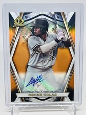 Oscar Colas 2022 Bowman Draft Chrome Orange Invicta Auto 24/25 #BI-25