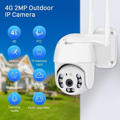 4G SIM Card Wifi IP Camera 1080P Full HD Wireless Outdoor PTZ CCTV Security Cam - Picture 7 of 12