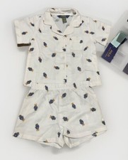 POLO RALPH LAUREN BEAR BUTTON UP PAJAMA SET SIZE 3T,4T,5,6X NWT