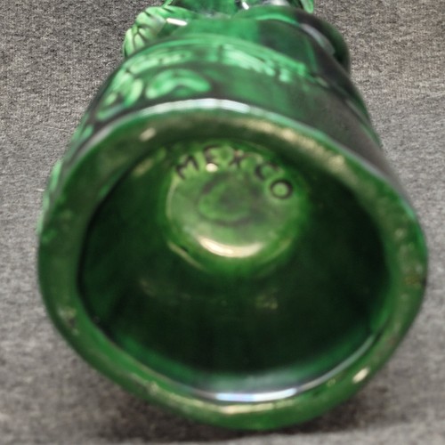 Vintage Kahlua Green Ceramic Tiki Idol Handmade Decanter Bottle 1930s K&B 11' - Picture 12 of 18
