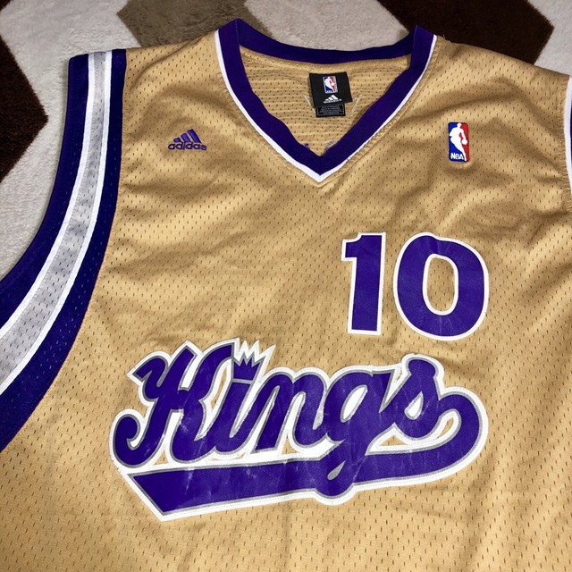 Vintage Rare Sacramento Kings Mike Bibby 10 Adidas Throwback NBA