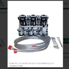 PUMP KIT 3 FLAVOR 3/8 OUT CO2 MANIFOLD CC CONNECTORS