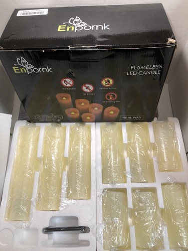 Flameless Candles Battery Operated Candles 4" 5" 6" 7" 8" 9" Set Of 9 Iv - Picture 2 of 2