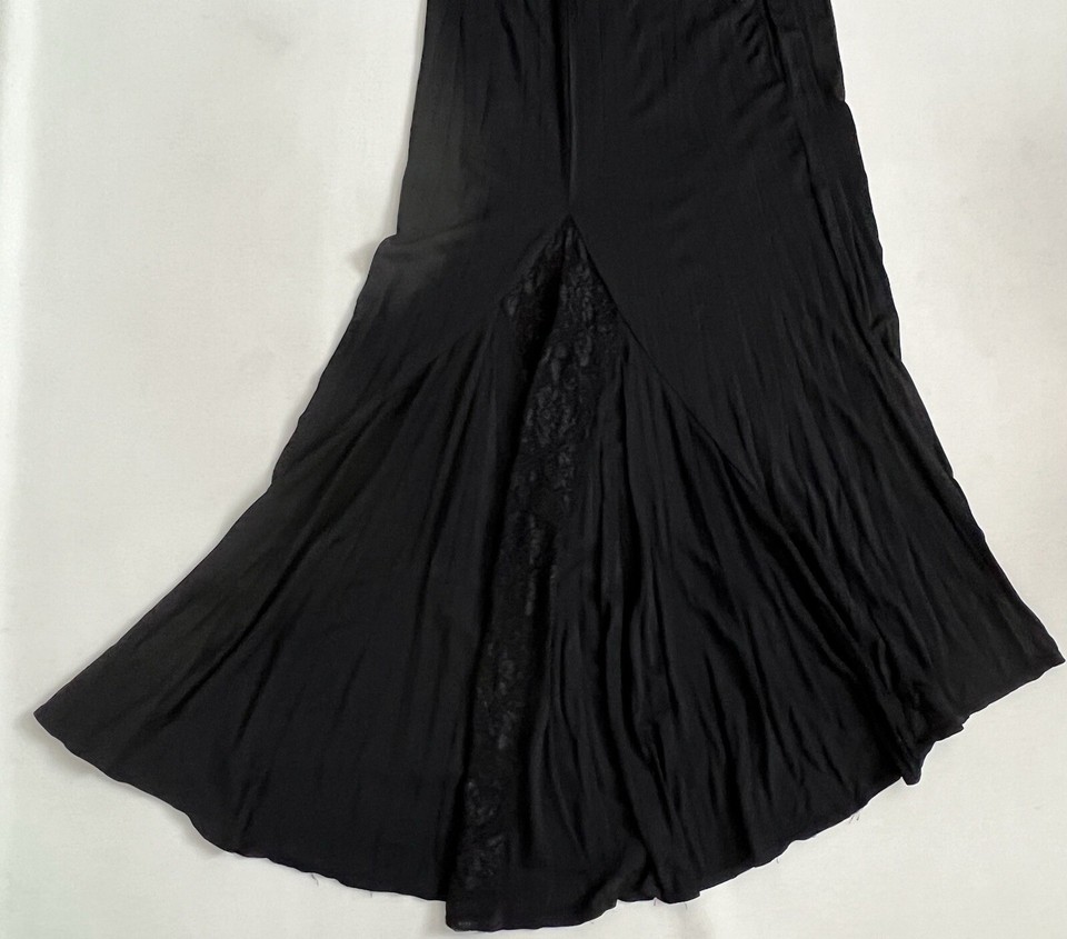 Vintage White House Black Market Maxi Skirt Flowy Gothic Witchy Grunge