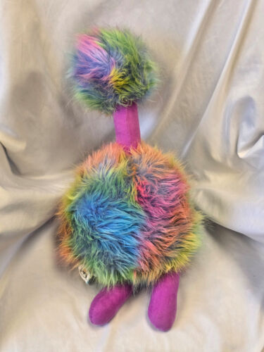 Grande Jellycat Arcobaleno Pom-Pom Struzzo Emu Colorato Peluche Uccellino ��Animale di Peluche - Foto 3 di 10