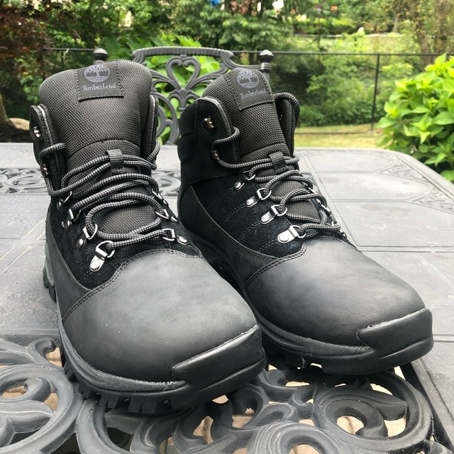Timberland Rangeley Mid Hiking Black Leather Hiking Boots 9811R Mens Size 11 | eBay