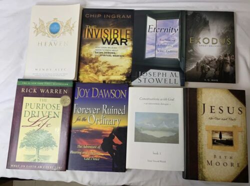 Lot Of 8 Christian Religious Spiritual Books 4 Paperback 4 Hardback - Foto 2 di 4