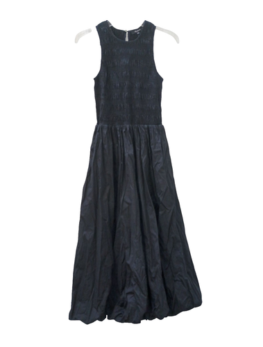 Madewell The Melody Dress XXS True Black Bubble Hem Smocked Midi Dress NT311 - Bild 2 von 10
