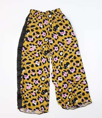 River Island Mädchen gelber Tierdruck Viskose Harem Hose Größe 9 Monate Regu