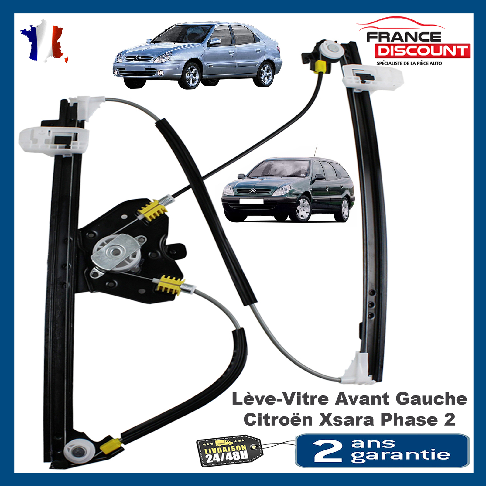 Remplacement lève-vitre conducteur Xsara 2 pour rénovation portière avant gauche