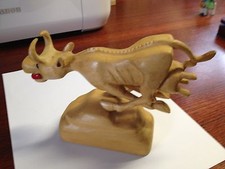 Hand Carved Wooden Milk Cow Signed