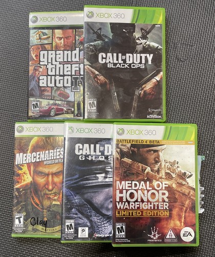 Xbox 360 Spiele Lot Konvolut - Fünf (5) Spiele GTA4, CoD - Bild 1 von 2