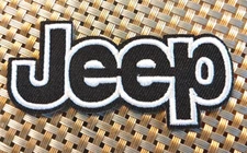 Jeep car company black white shaped Embroidered Patch Iron-On Sew-On US ship 