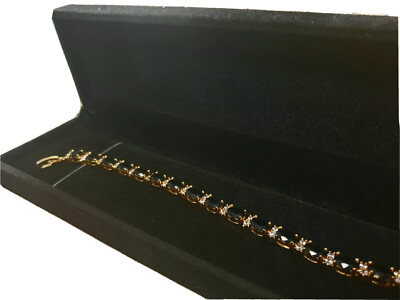Neue Comtex Range Black Sapphire Epiphany in 18kt Gold Finish Created Diamonds 