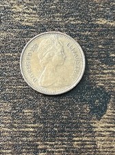 1971 GREAT BRITAIN 1/2 New Penny Bronze Queen Elizabeth II Actual Coin TK7097*