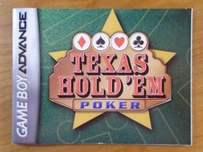 Texas Hold 'Em Poker Nintendo Game Boy Advance Manual Only Instruction Booklet