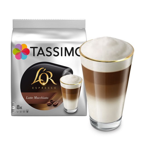 Tassimo L'OR Latte Macchiato Coffee Pods, Choose From 1 5 Packs, 16 T