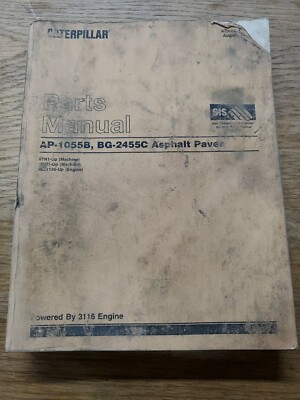 Caterpillar AP-1055B, BG-2455C Asphalt Paver Parts Manual 1R-1445-M5