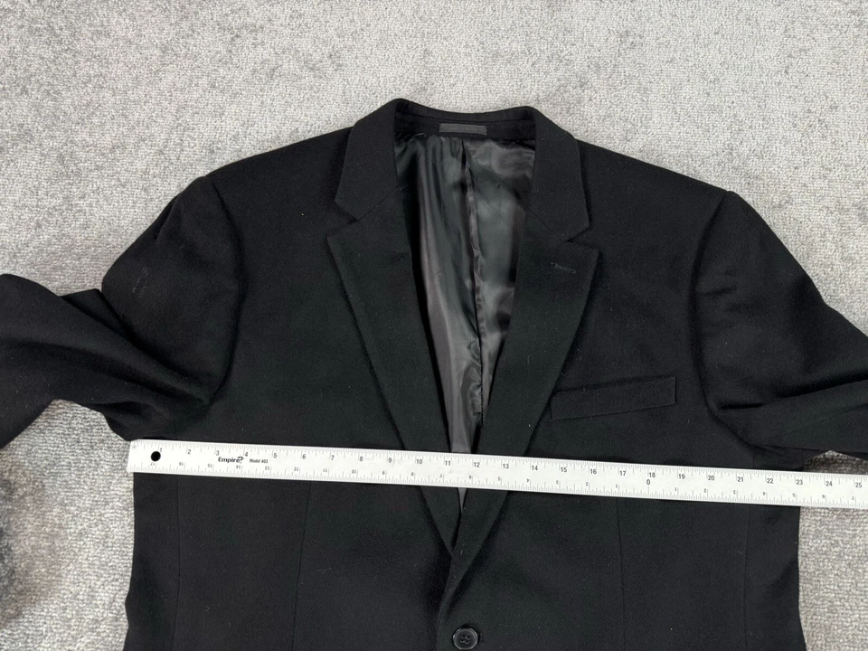 Chaqueta Traje Andrew Fezza 44 L Negra Cachemira Gardena Lanificio Italia Lujo Foto 3 de 4