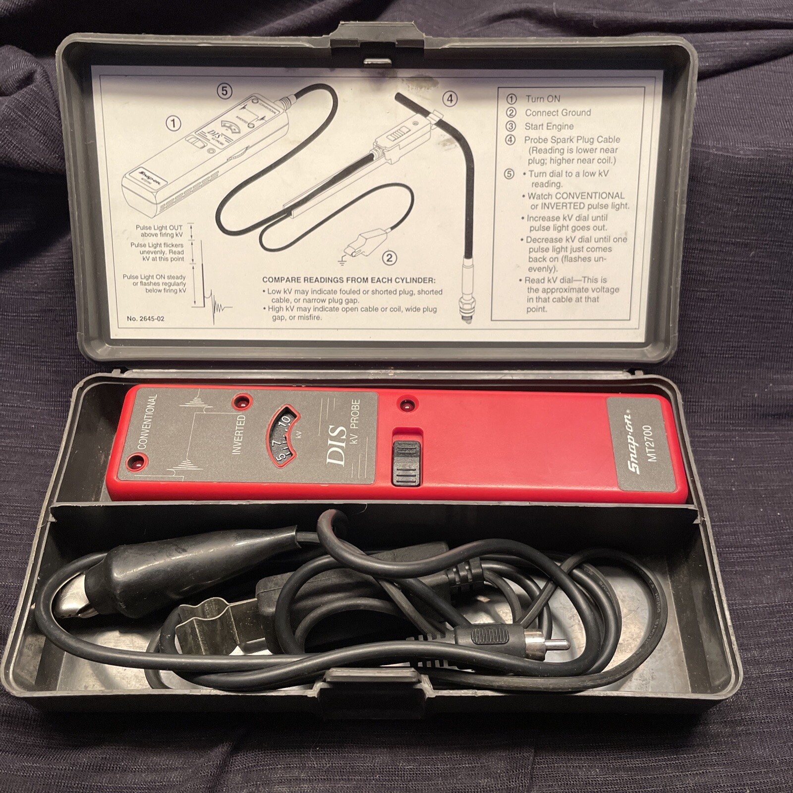 SnapOn Tool MT2700 Ignition Tool MT2700 DIS KV PROBE Batteries Not