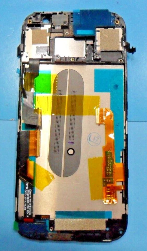 DISPLAY LCD +TOUCH SCREEN LCD VETRO + FRAME ORIGINALE HTC per ONE M8 NERO NUOVO - Immagine 2 di 2