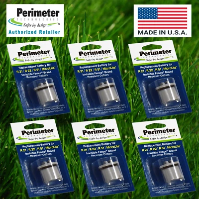 Perimeter IFA-001 Batteries For Invisible Fence Dog Collar R21 R22 R51 - 6 Pack