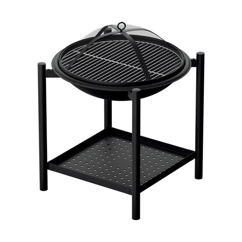 Grillz Fire Pit BBQ Charcoal Grill Cooking Outdoor Camping Fireplace Steel - Picture 7 of 8