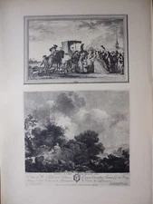 GRAVURE IN FOLIO:Exemple d'humanité de Mme la DAUPHINE par FRANCOIS GODEFROY