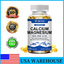 Zinc Calcium Magnesium & Vitamin D Complex Supplement Bone Muscle Immune Support