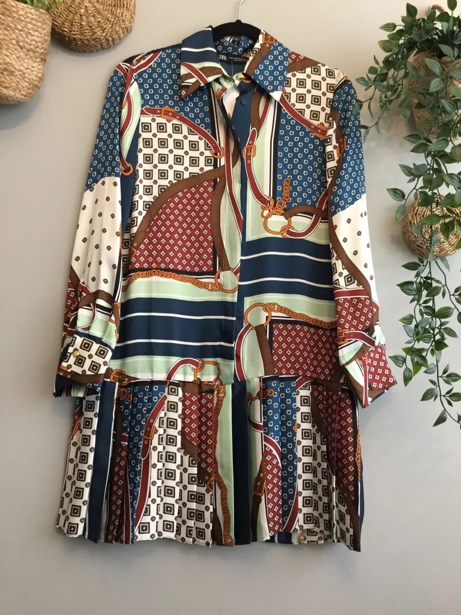 Scarf print dress zara 2025