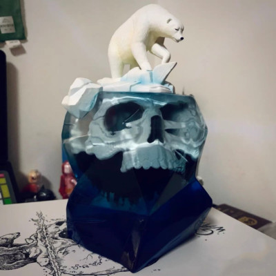 Mighty Jaxx Global Warning by Kerby Rosanes 8'' Polystone Art Toy H20CM/7IN