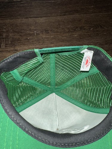 Cappello camionista vintage Kap King berretto a scatto schiena verde rete Lester regolabile USA - Foto 7 di 9