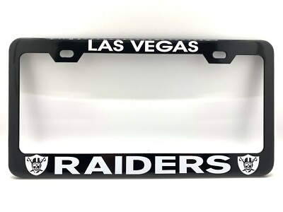 Black LAS VEGAS RAIDERS License Plate Frame Custom Made of Powder Coated Metal | eBay
