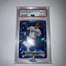 2022 TOPPS CHROME UPDATE SAPPHIRE EDITION SHOHEI OHTANI #92 PSA 10