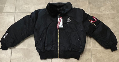 J Balvin B-15 Flight Bomber Jacket Black Alpha Industries Mens 2XL NEW w/ Tag