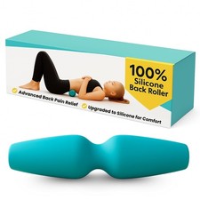 Foam Back Roller for Back Pain Relief, Upgraded to Flexible Silicone, Ultra R...