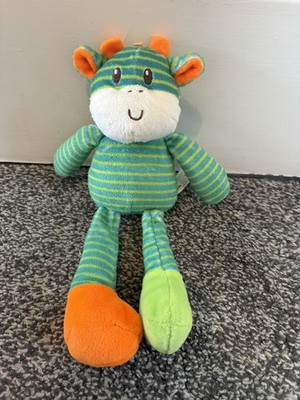 ELC Early Learning Centre Blossom Farm Clarence Kuh gestreift Stofftier Plüschtier 11 Zoll