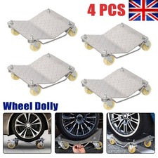 4PCS Car Tyre Skate Wheel Dolly 1500LB Heavy Duty Vehicle Positioning Trolley UK
