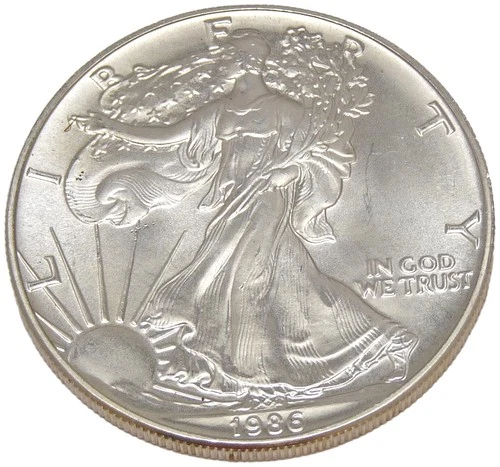 New Listing1986 American Silver Eagle First Year Issue 1 oz .999 Silver BU Capsule