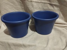 2x Blumentopf Blumenübertopf BLAU  Keramik Porzellan