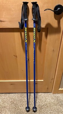 Swix SR 7000 Jr youth kids junior blue 40'' = 100 cm aluminum alloy Ski Poles EUC