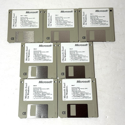 Microsoft Excel for Windows 5.0  1994 3.5'' Floppy Vintage Software