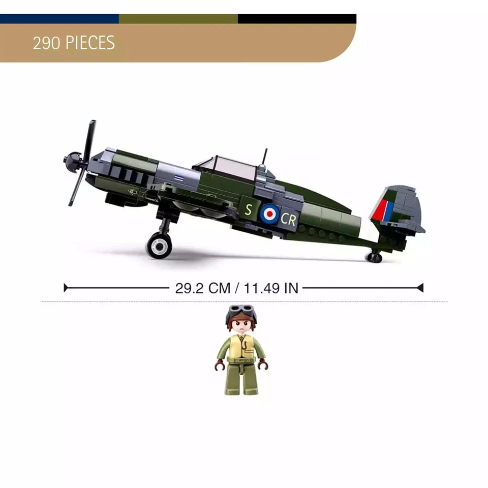 WW2 Spitfire Fighter 290 Pcs - image 3 of 4