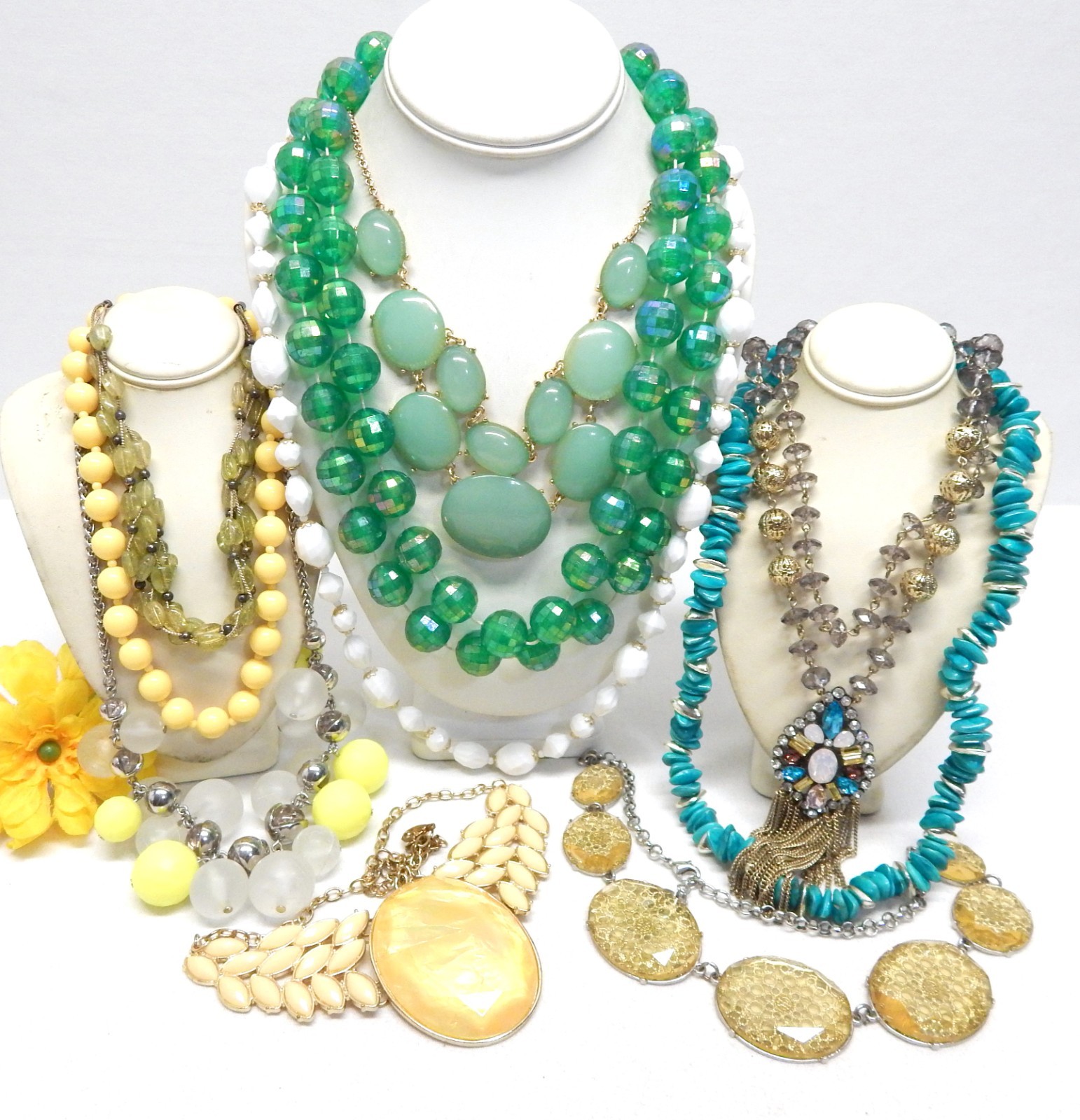 Vintage To Now Fashion/Costume Jewelry Necklace Lot, Assorted Types & Materials