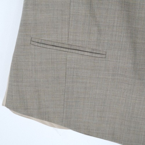 Mens Waistcoat XL Size US 46 Vintage Beige Formal Dress Vest - Picture 6 of 8