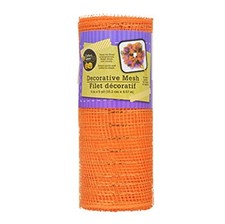 Halloween Mesh Rolls 6 Inches x 5 Yards Orange Crafting Wreath Table Display