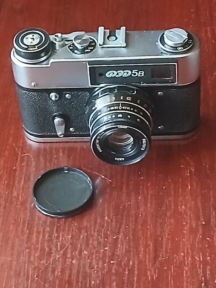 Lente telémetro cámara fotográfica FED 5B vintage 35 mm Industar-61 L/D URSS soviética Foto 4 de 4