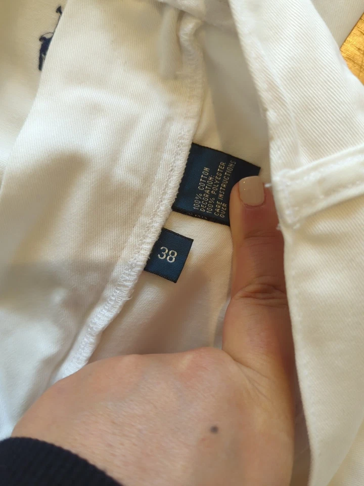 Pantalones Cortos Polo Ralph Lauren Prospect Para Hombre Talla 38 Blanco Clásico Todo Poni - M53 Foto 3 de 4