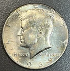 1969 D Kennedy Half Dollar / 40% Silver US Coin / 50 Cent Piece